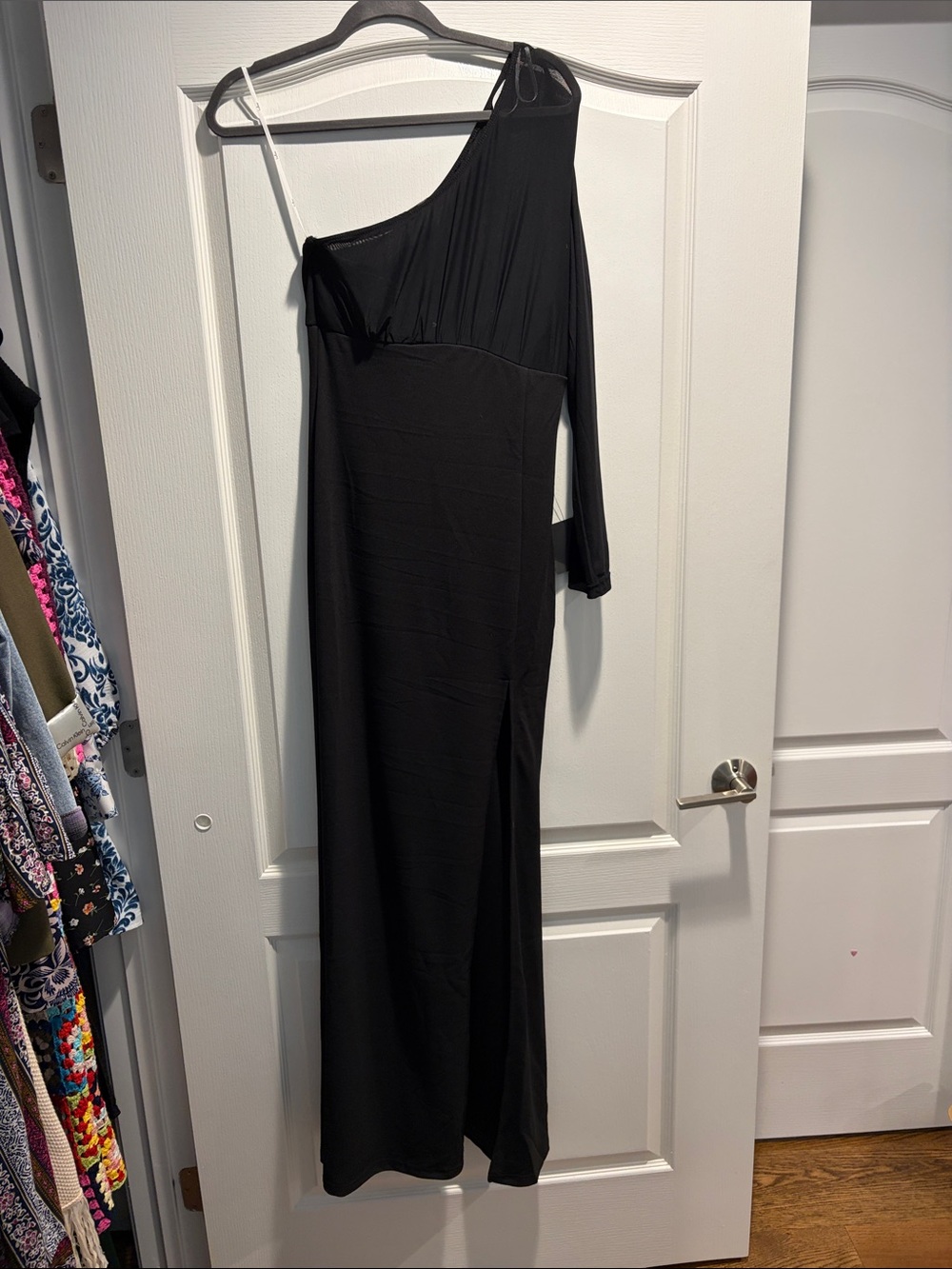Lulus Black One-Shoulder Evening Dress